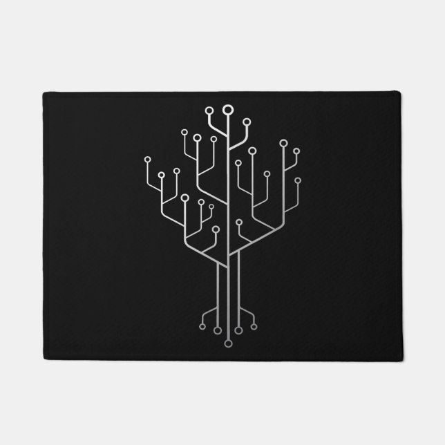 Computer-Chip-Tree-Programmierer-Tschernoteningeni Fußmatte (Vorderseite)