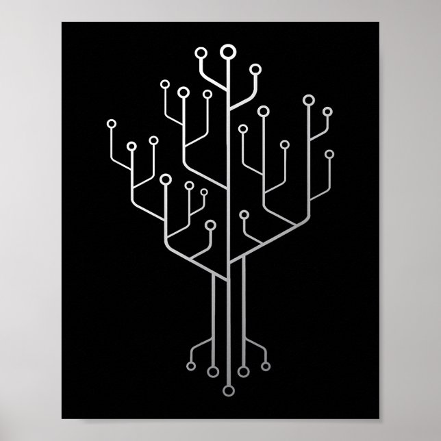 Computer-Chip-Tree-Programmierer-Tschernoteningeni Poster (Vorne)