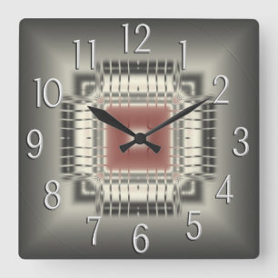 Computer Chip Wall Clock Quadratische Wanduhr