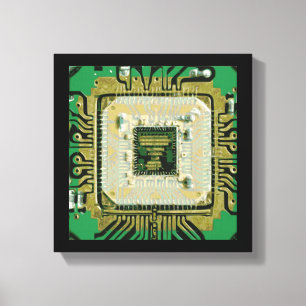Computer-Chip-Wand-Kunst Leinwanddruck