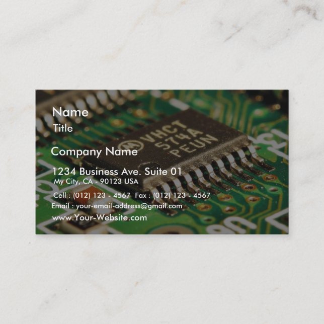 Computer-Chips-Schaltkreise-Boards Visitenkarte (Vorderseite)