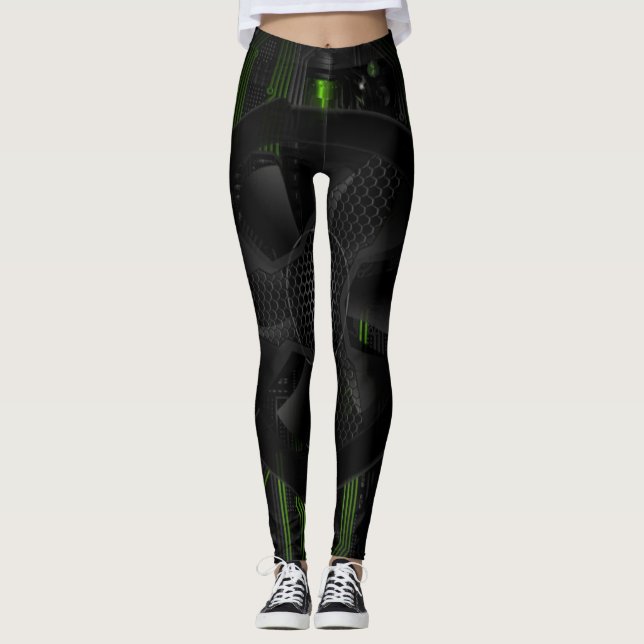 Computer Core - Tech Art Leggings (Vorderseite)