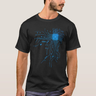 Computer-CPU-Chip-PCB-Schaltungsdesign-Tech-Gesche T-Shirt