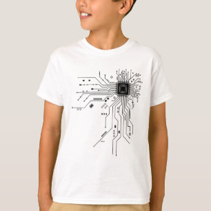 Computer-CPU-Chip PCB-Schaltungsdesign-Tech-Gesche T-Shirt