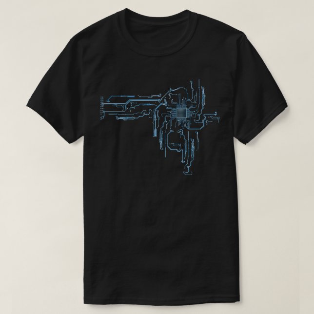 Computer-CPU-Kernschaltgetriebe für Elektroingenie T-Shirt (Design vorne)
