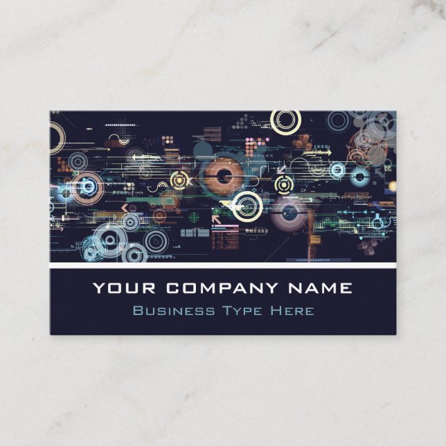 Computer Electronic Graphics Business Card Visitenkarte (Vorderseite)