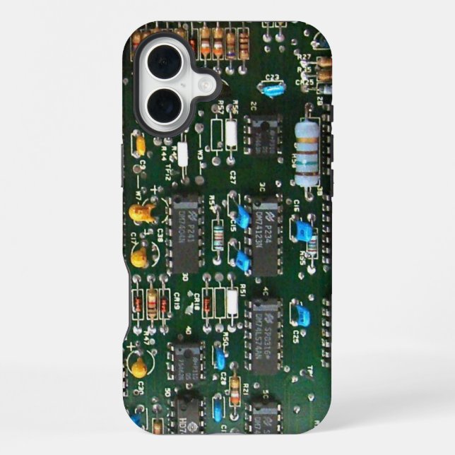 Computer-Elektronik-Leiterplatte Bild iPhone Hülle (Rückseite)