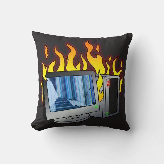 Computer-Feuerlöschlampe Kissen (Vorderseite)