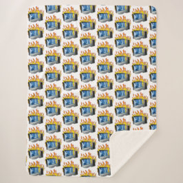 Computer Fire Sherpa Blanket Sherpadecke