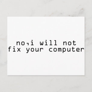Computer-Fixer Postkarte