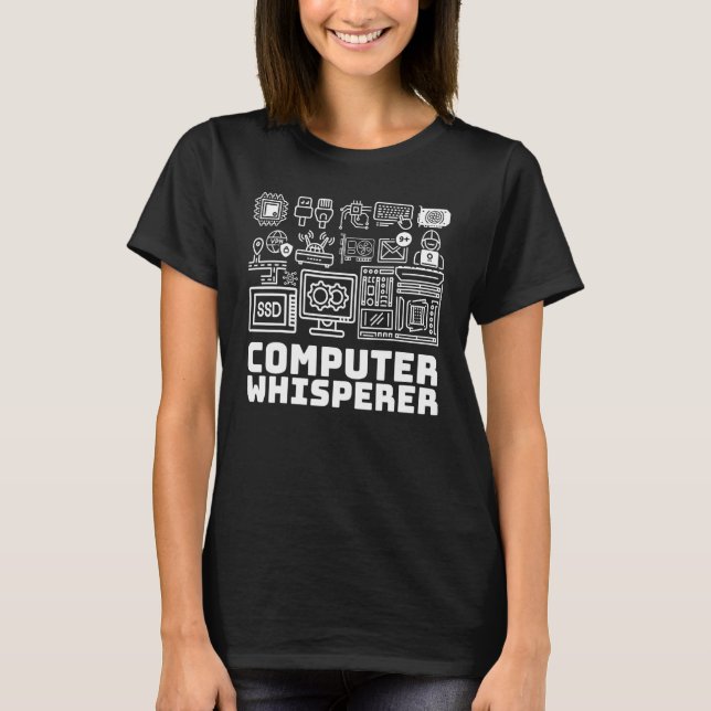 Computer-Flüsterer IT-Technik-Support Nerds PC-Gee T-Shirt (Vorderseite)