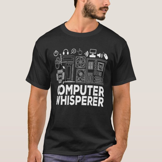 Computer-Flüsterer-Shirt IT-Tech-Computer-Ingenieu T-Shirt (Vorderseite)