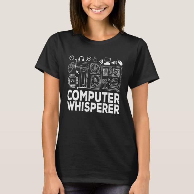 Computer-Flüsterer-Shirt IT-Tech-Informatiker T-Shirt (Vorderseite)