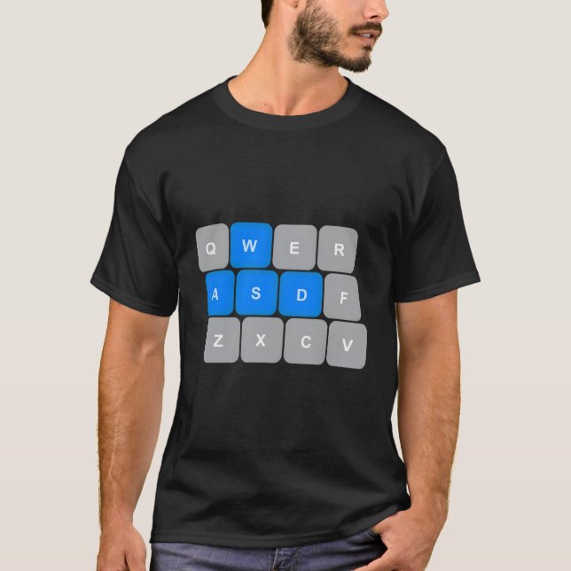 Computer-Gaming für PC-Gamer Funny Blue T-Shirt (Vorderseite)