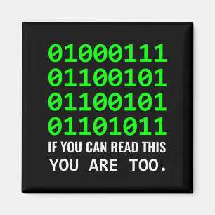 Computer-Geek Binärcode Software-Entwickler  Magnet