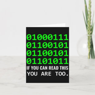 Computer-Geek Binärcode Softwareentwickler Karte
