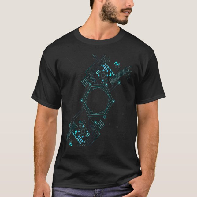 Computer-Geek des Tech-Nerds - Computerleitungstec T-Shirt (Vorderseite)