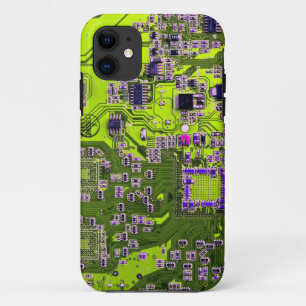 Computer-Geek-Schalttafel - nebelgelb iPhone 11 Hülle