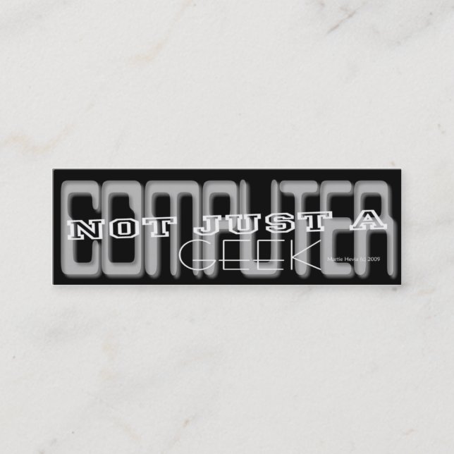 Computer Geek - Social Media Personal Card Mini Visitenkarte (Vorderseite)