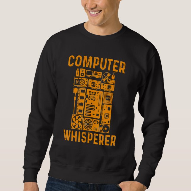 Computer Geek Tech Nerd Männer Coole Unterstützung Sweatshirt (Vorderseite)