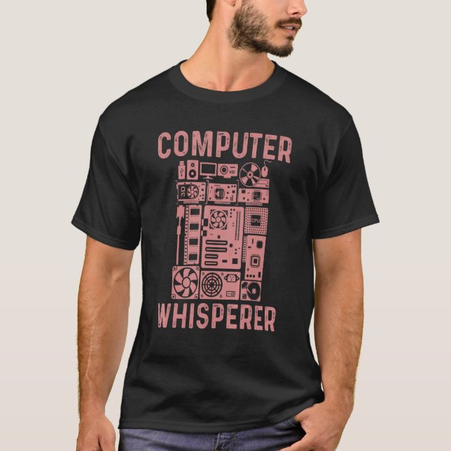 Computer Geek Tech Nerd Männer Frauen Coole Unters T-Shirt (Vorderseite)