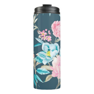 Computer gezeichnet schöne Blume Illustration flos Thermosbecher