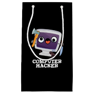 Computer Hacker Funny Technology Pub Dark BG Kleine Geschenktüte