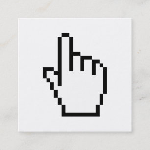 COMPUTER HANDZEIGER / MAUSCUSOR QUADRATISCHE VISITENKARTE
