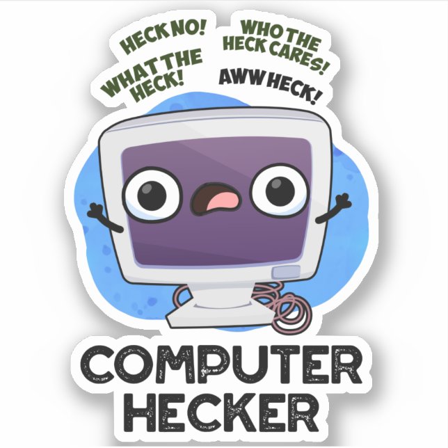 Computer Hecker Funny Hacker Pun Aufkleber (Vorderseite)