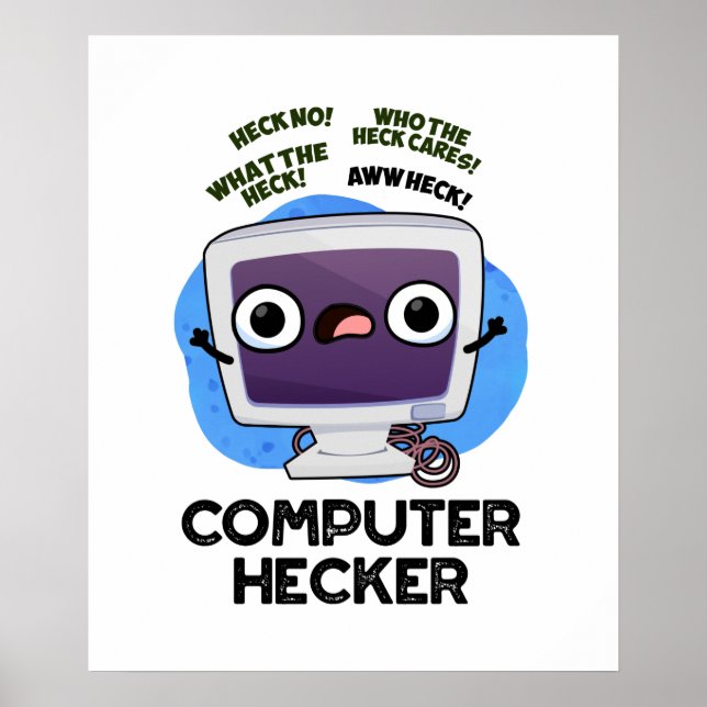 Computer Hecker Funny Hacker Pun Poster (Vorne)