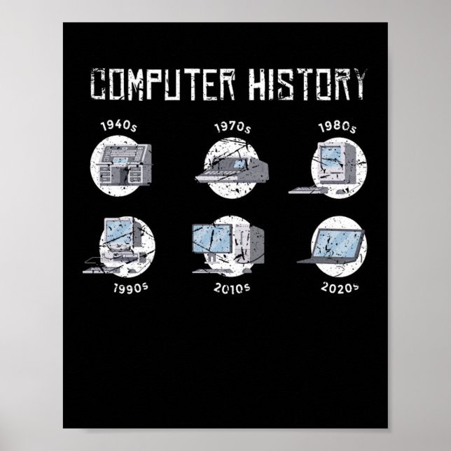 Computer History Computer Scientist Hacker It Poster (Vorne)