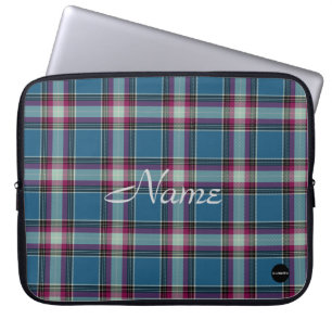 Computer-Hüllen - HAMbyWG Blue mit rosa Kariert Laptopschutzhülle
