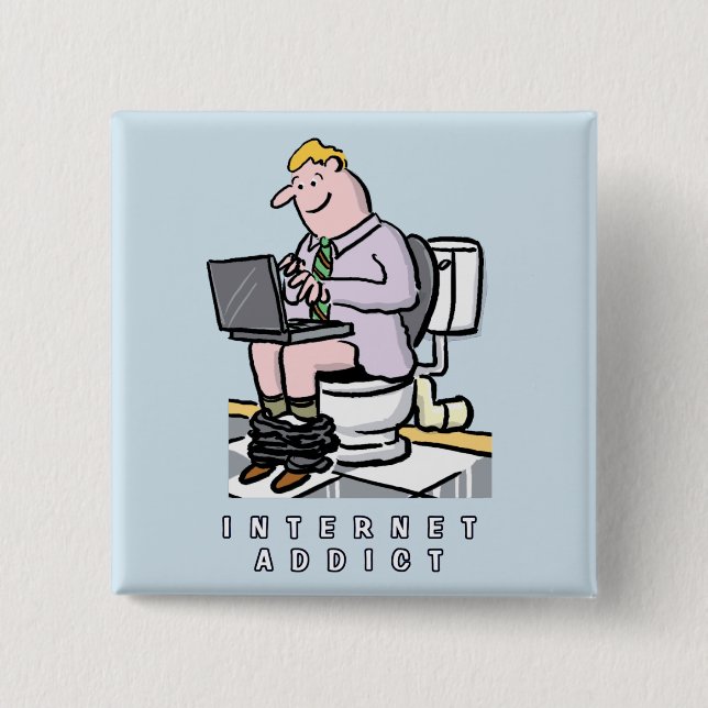 Computer, Internet und soziale Medien Button (Vorderseite)