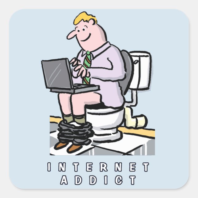 Computer, Internet und soziale Medien Quadratischer Aufkleber (Vorderseite)