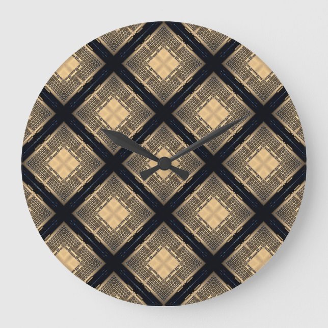 Computer Keys Pattern Große Wanduhr (Vorderseite)