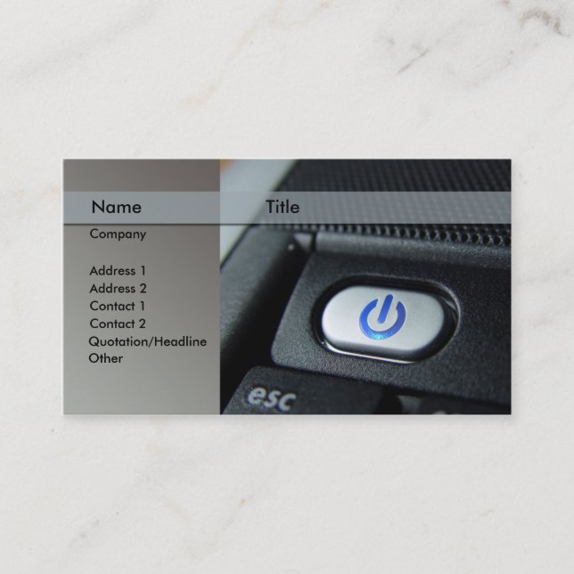 Computer/Laptop - Techniker Visitenkarte (Vorderseite)