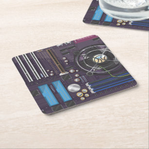 Computer-Mainboard CPU Rechteckiger Pappuntersetzer