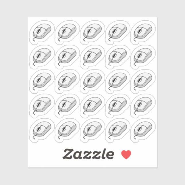 Computer-Maus funktionaler Bujo-Planer Aufkleber (Blatt)