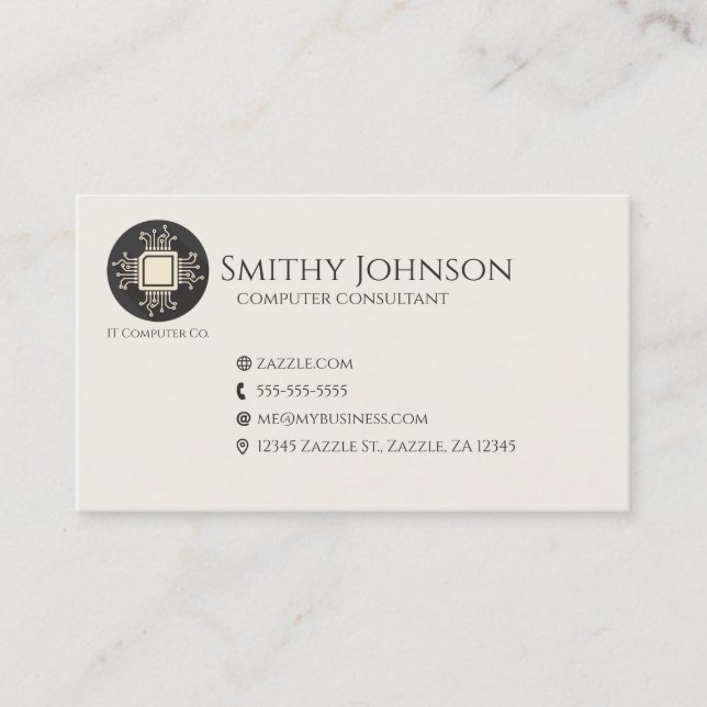 Computer Microchip Visitenkarte (Vorderseite)