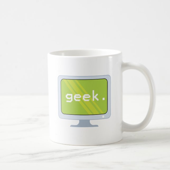 Computer-Monitor-Geek-Text Tasse (Rechts)