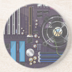 Computer-Motherboard Sandstein Untersetzer