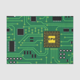 Computer-Nerd-Leiterplatte CPU I Seidenpapier