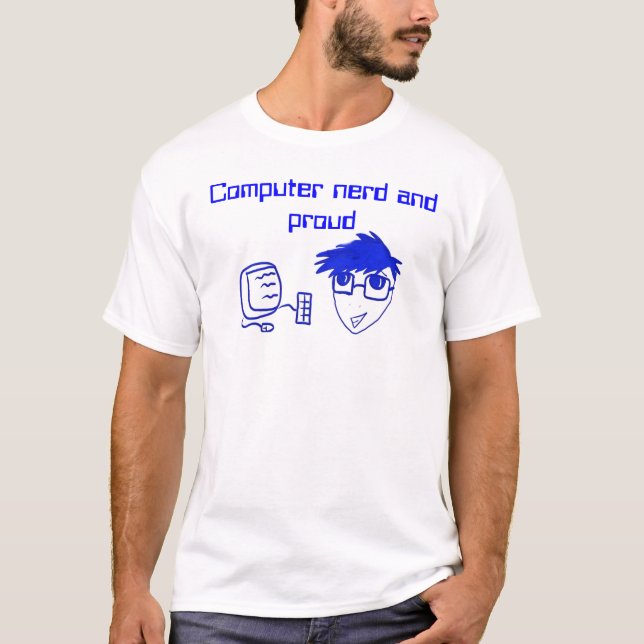Computer-Nerd und stolze Spitze T-Shirt (Vorderseite)