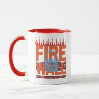 Computer-Netzwerk-Firewalls in Grafiken Tasse