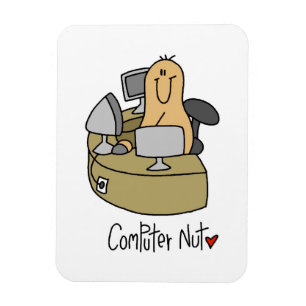 Computer-Nuss-T-Shirts und Geschenke Magnet