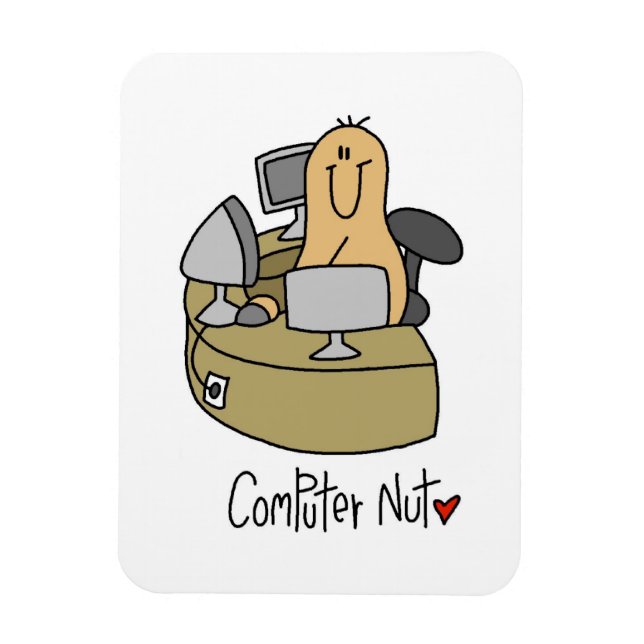Computer-Nuss-T-Shirts und Geschenke Magnet (Vertikal)
