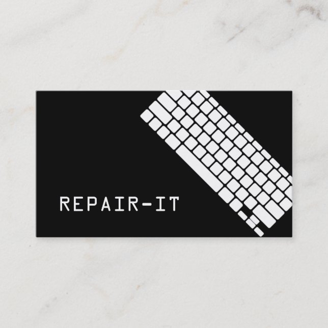Computer PC Electronics Repair Business Card Visitenkarte (Vorderseite)