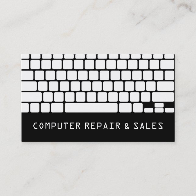 Computer PC Electronics Repair Business Card Visitenkarte (Vorderseite)