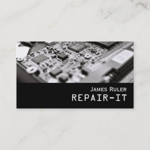 Computer PC Elektronik Reparatur Geschäftskarte Visitenkarte
