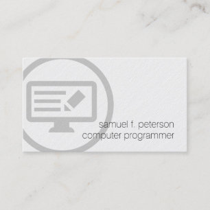 Computer Programmer Fett Programmcode Symbol I.T. Visitenkarte